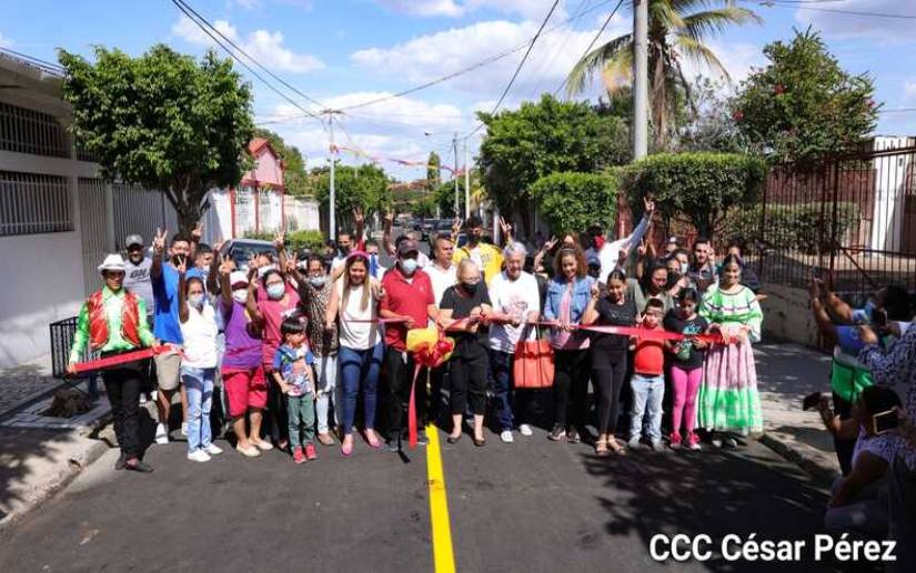 Alcaldía de Managua inaugura mejoramiento vial en Bello Horizonte