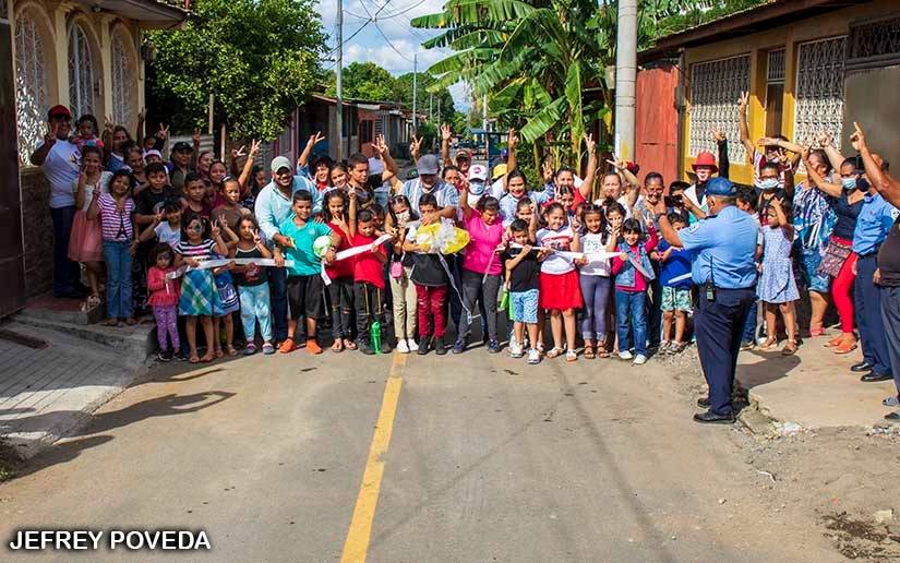 Alcaldía de Managua entrega 6 cuadras nuevas de calle en Villa