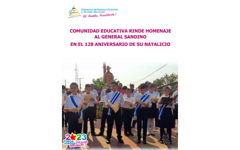 Comunidad Educativa Rinde Homenaje Al General Sandino En El