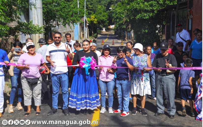 Alcaldía de Managua entrega más calles nuevas que dan bienestar al