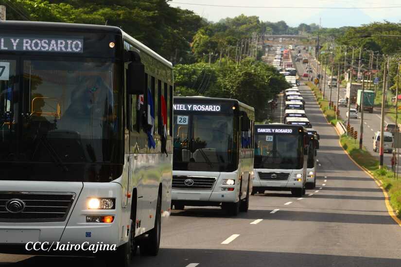 Llegan a Managua 250 buses más procedentes de la República Popular China