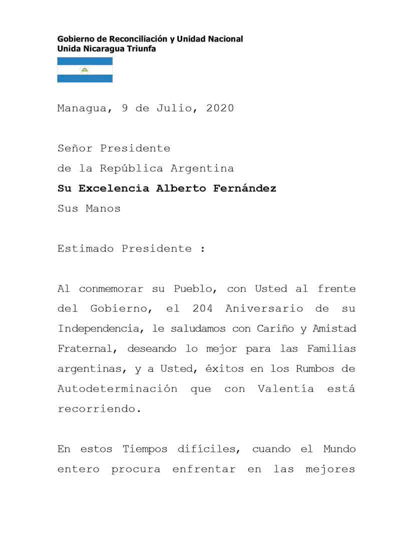 mensaje-de-nicaragua-a-argentina-por-aniversario-de-independencia