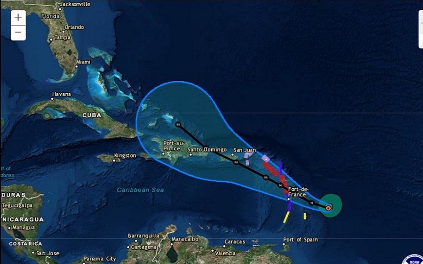 El huracán Maria alcanza la tercera categoría en dirección a Puerto Rico