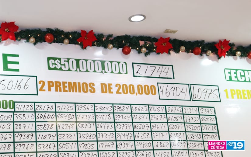 El Gordo Navideño de Lotería Nacional cayó en Chinandega 