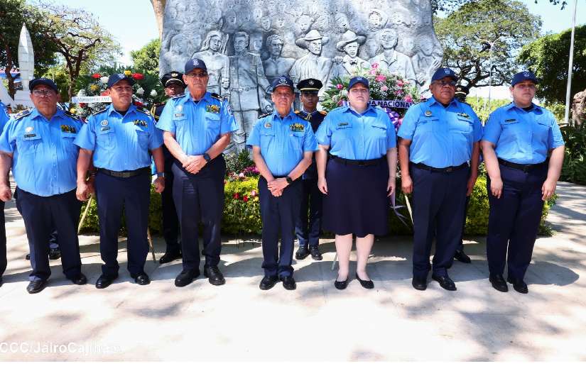 Policía Nacional y Ministerio del Interior rinden homenaje al General Sandino