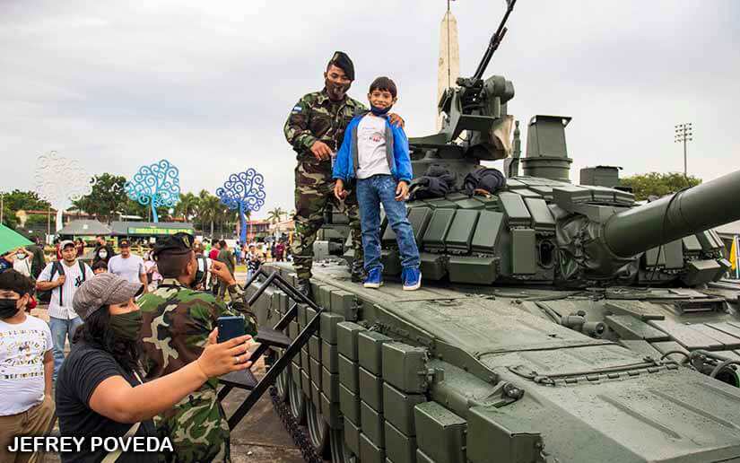 Inicia celebración del 45 Aniversario del Ejército de Nicaragua con exposición estática