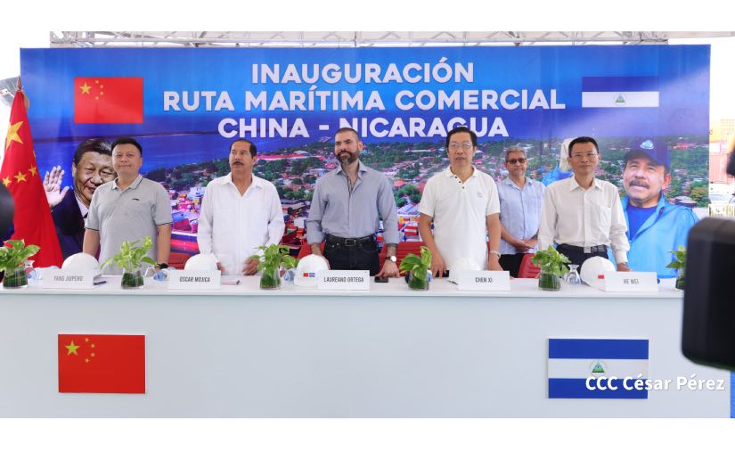 ¡Un hecho trascendental! Nicaragua y China inauguran ruta comercial marítima directa