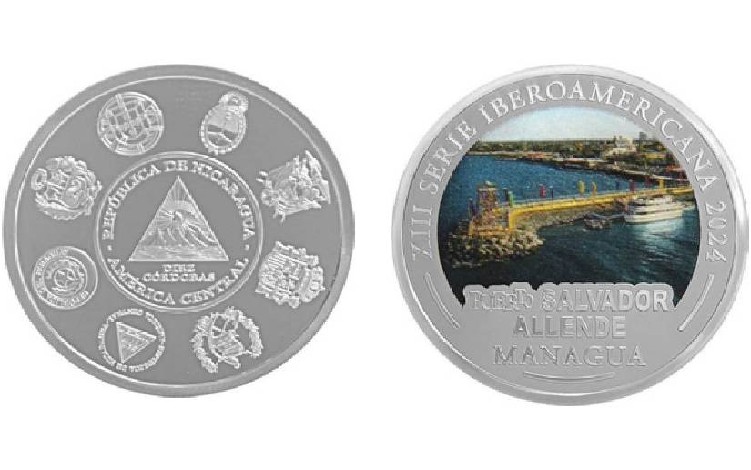 Banco Central de Nicaragua emite moneda conmemorativa de plata “Puerto Salvador Allende”